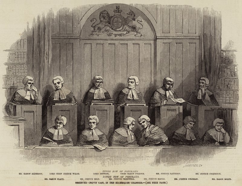 Reserved Crown Case, a kincstári kamarában (metszet) alkotó: English School