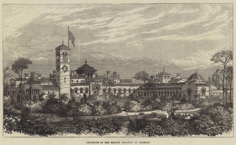 A brit delegáció teheráni rezidenciája (metszet) alkotó: English School