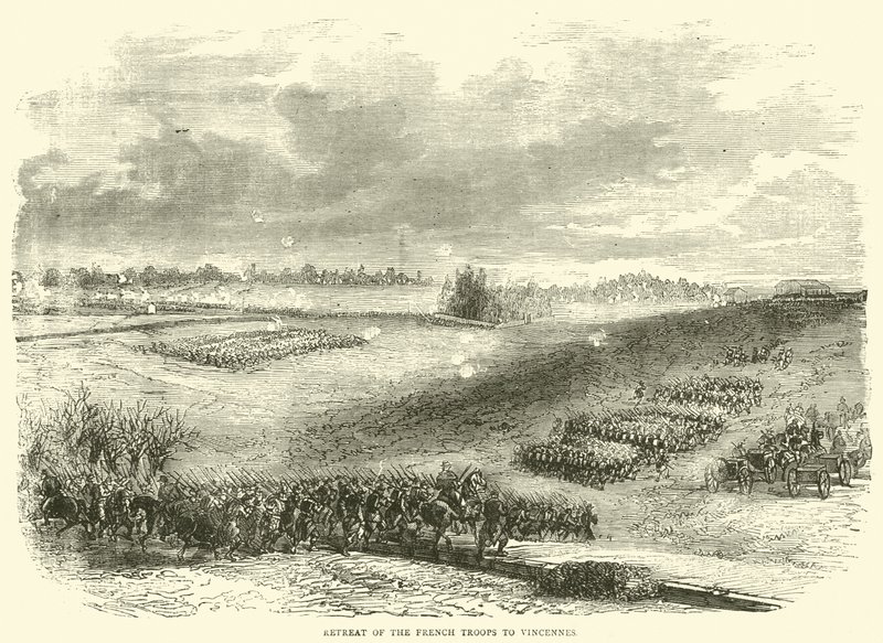 A francia csapatok visszavonulása Vincennes-be, 1870. december alkotó: English School
