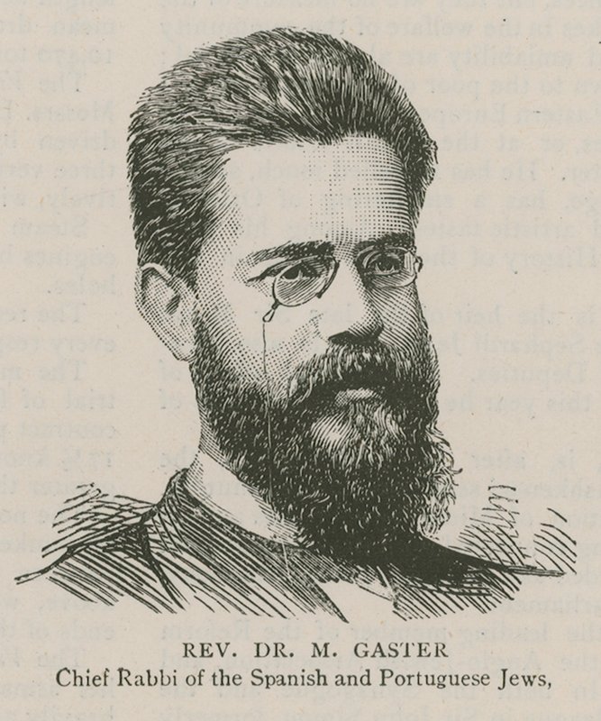Dr. M. Gaster tiszteletes, a spanyol és portugál zsidók főrabbija alkotó: English School