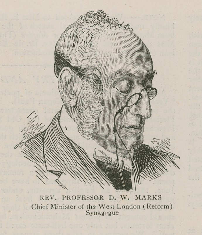 D. W. Marks professzor, a nyugat-londoni (reform) zsinagóga főminisztere alkotó: English School