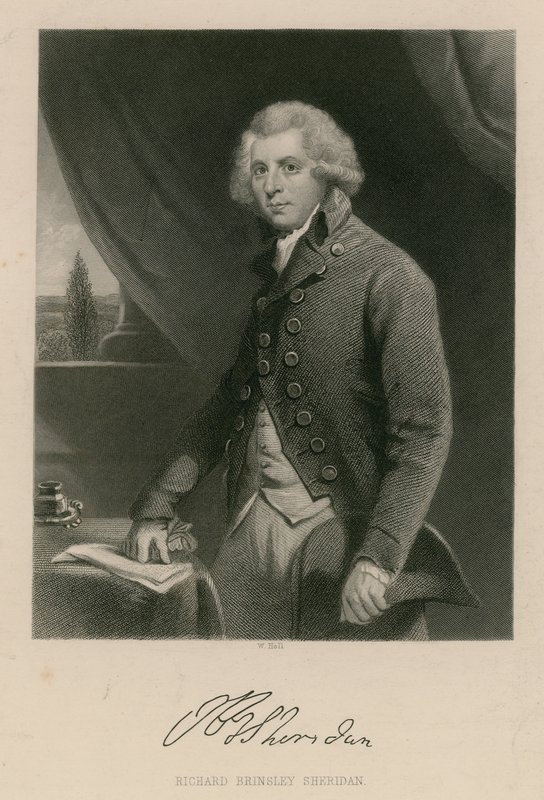 Richard Brinsley Sheridan, drámaíró, költő és színházi menedzser alkotó: English School