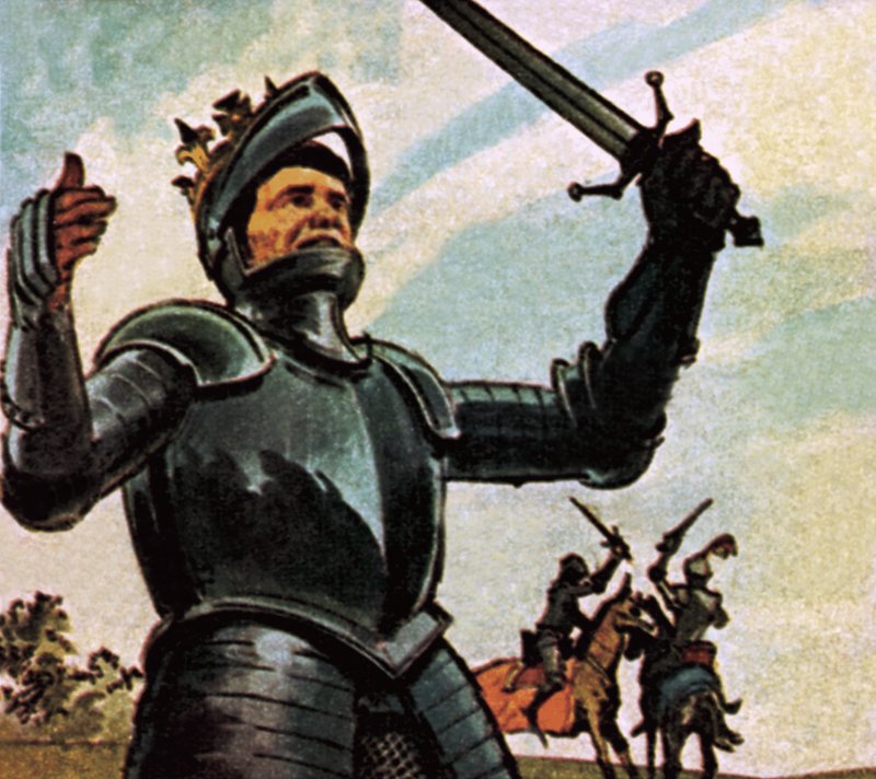 Richard III a Bosworth Fieldben alkotó: English School