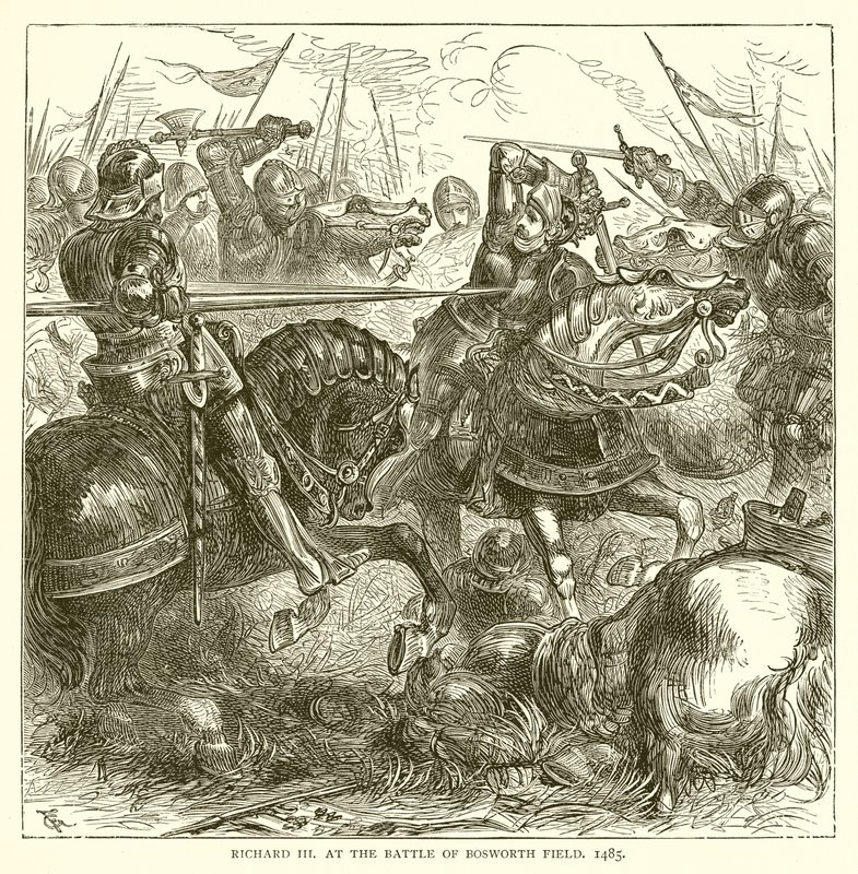 III. Richárd a Bosworth Field-i csatában, 1485 alkotó: English School
