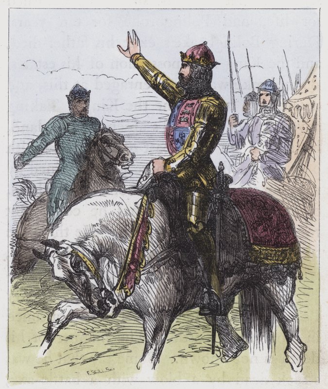 Richard II, Marad a Combat (színes metszet) alkotó: English School