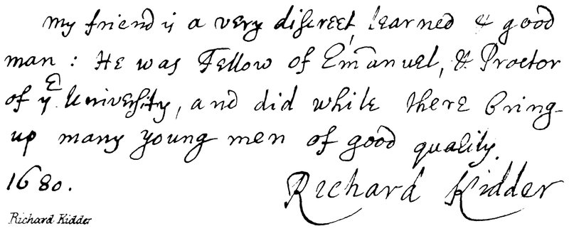 Richard Kidder alkotó: English School