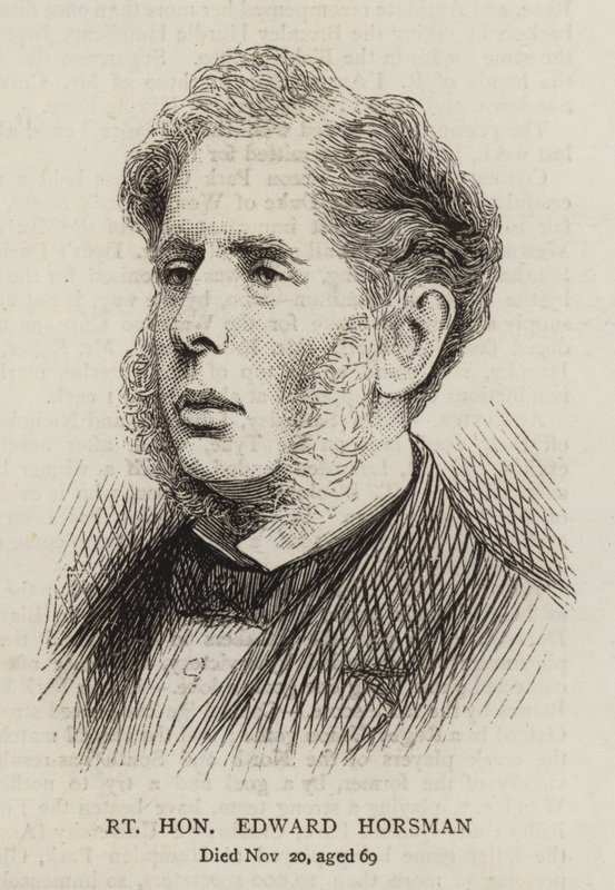 Jobb, tisztelt Edward Horsman (metszet) alkotó: English School