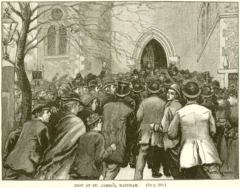 Zavargás St. Jamesben, Hatcham alkotó: English School