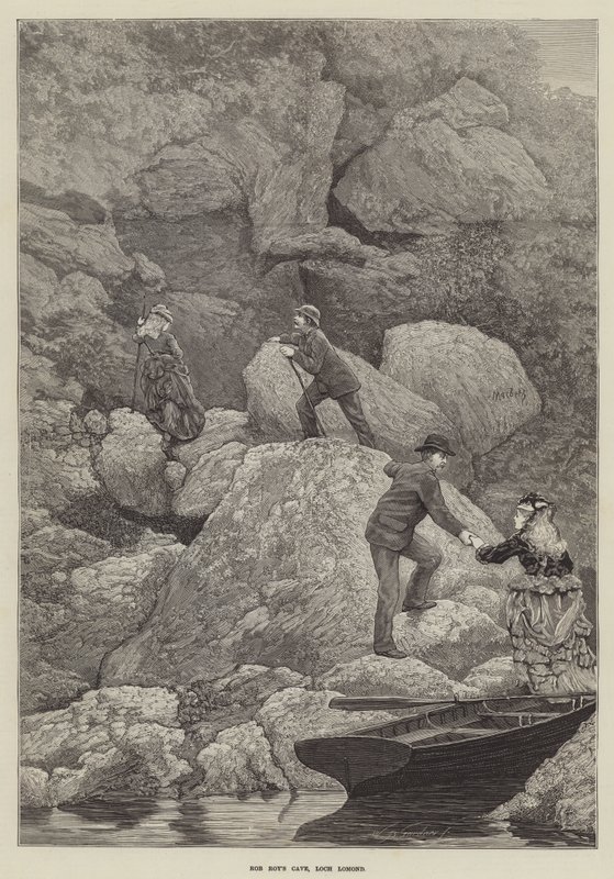 Rob Roy barlangja, Loch Lomond (metszet) alkotó: English School
