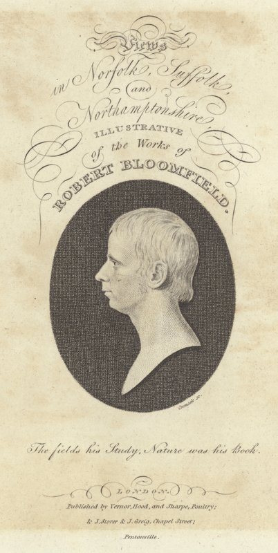 Robert Bloomfield, költő, portré (metszet) alkotó: English School
