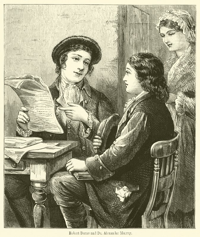 Robert Burns és Dr. Alexander Murray (metszet) alkotó: English School