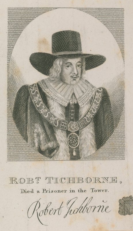 Robert Tichborne, fogságban halt meg a Towerben; London főpolgármestere 1651 alkotó: English School