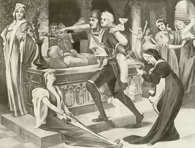 Ördög Róbert, III. felvonás iii. jelenet (mélynyomás) alkotó: English School