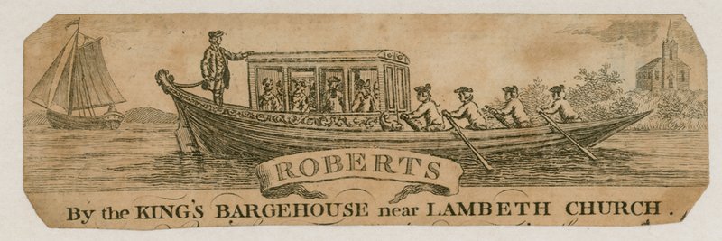 Roberts, a Kings Bargehouse mellett, a Lambeth templom közelében alkotó: English School