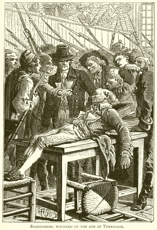Robespierre Thermidor 9-én megsebesült alkotó: English School