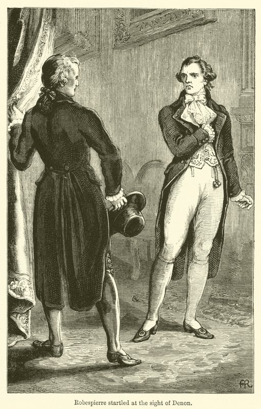 Robespierre megdöbbent Denon láttán (metszet) alkotó: English School