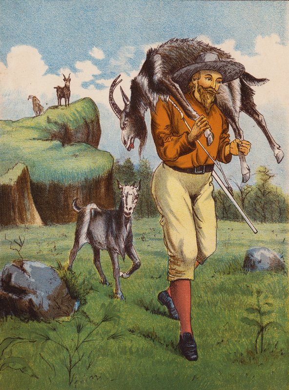 Robinson Crusoe (színes litográfia) alkotó: English School