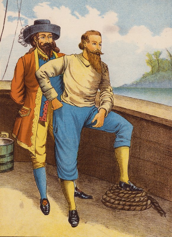 Robinson Crusoe (színes litográfia) alkotó: English School