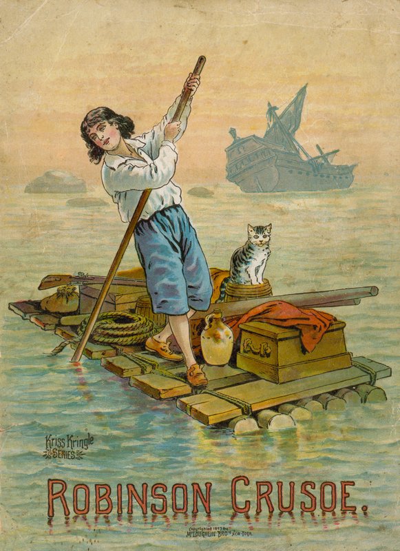Robinson Crusoe a tutaján alkotó: English School