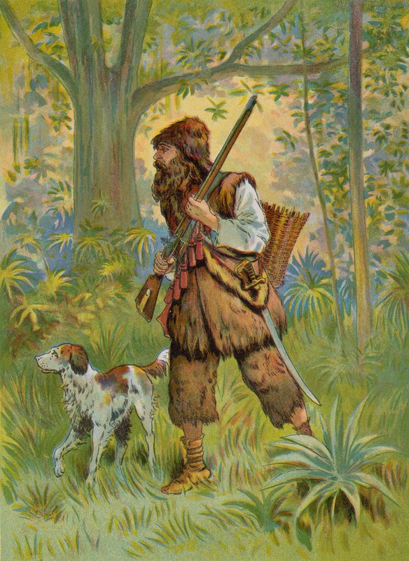 Robinson Crusoe vadászni alkotó: English School