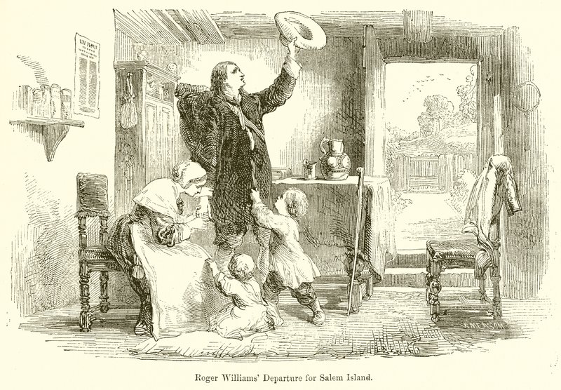 Roger Williams Indulás Salem-szigetre alkotó: English School
