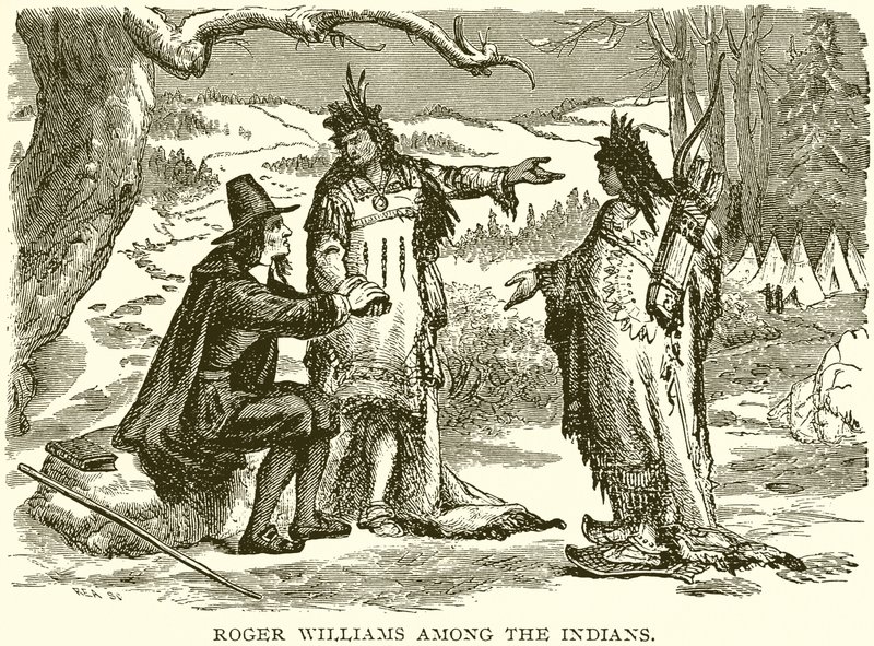 Roger Williams az indiánok között alkotó: English School