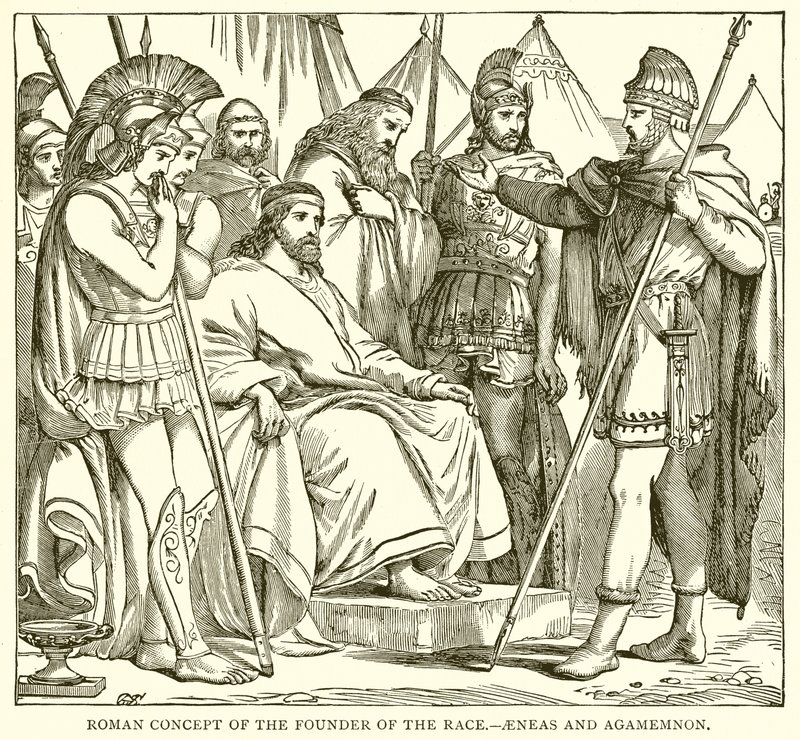 A faj alapítójának római fogalma – Aeneas és Agamemnon alkotó: English School