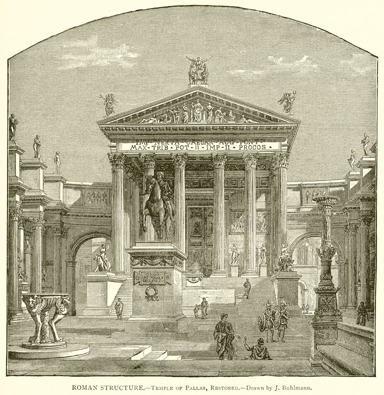Római szerkezet. - Pallas temploma, felújítva alkotó: English School