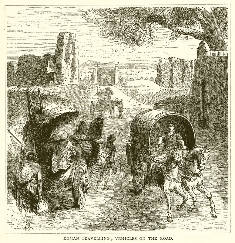Roman Travelling; Járművek az úton alkotó: English School