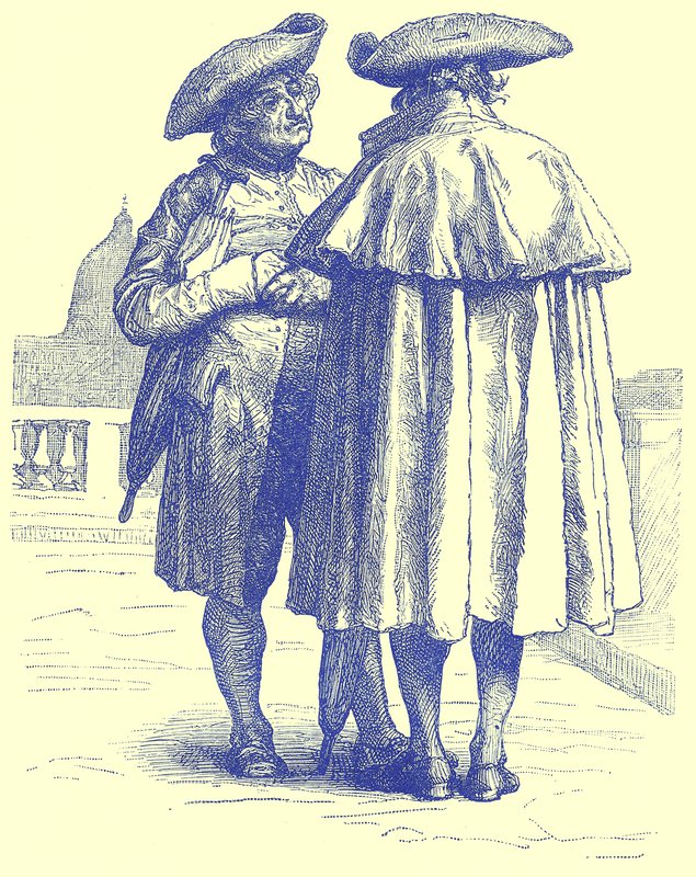 Római papok, illusztráció az Illustrated Travelsből, szerkesztette H. W. Bates, megjelent 1880 körül (digitálisan javított kép) alkotó: English School
