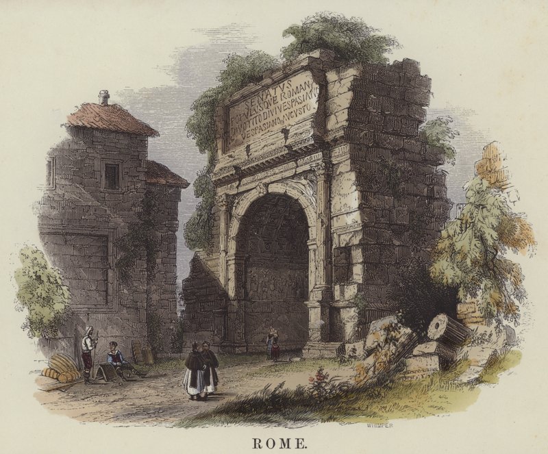 Róma (színes metszet) alkotó: English School