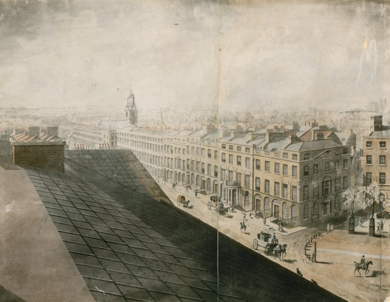 Tetőtéri kilátás Londonra alkotó: English School