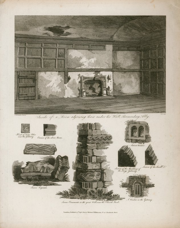 Szoba a Hall alatti szobákkal szomszédos, Bermondsey Abbey alkotó: English School