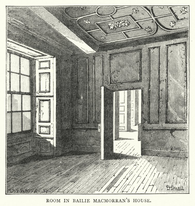 Szoba Bailie Macmorran házában (metszet) alkotó: English School