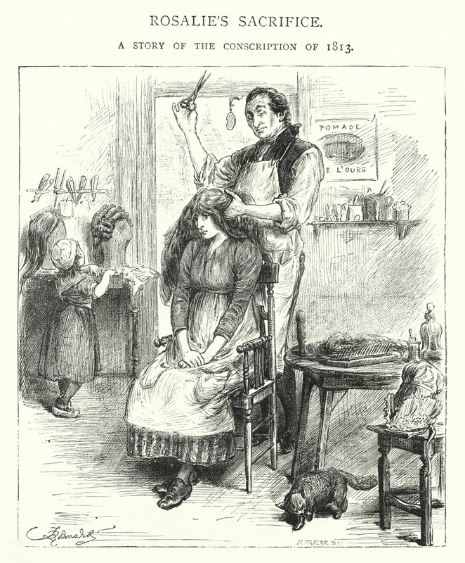 Rosalie áldozata, Az 1813-as hadkötelezettség története (metszet) alkotó: English School
