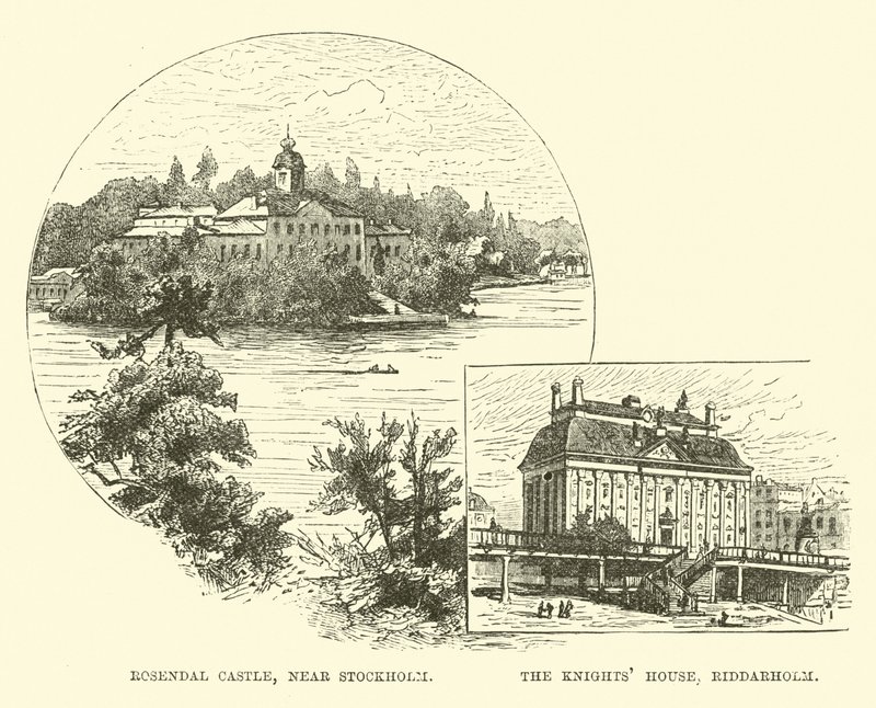 Rosendal kastély, Stockholm közelében; A lovagok háza, Riddarholm alkotó: English School