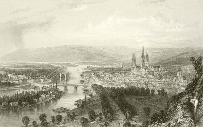 Rouen a Szajnánál alkotó: English School