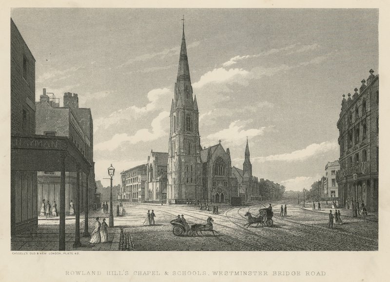 Rowland Hills kápolna és iskolák, Westminster Bridge Road, Lambeth alkotó: English School