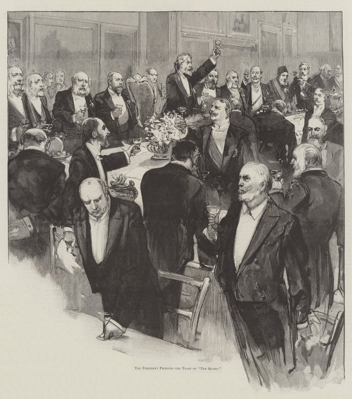 Királyi Akadémia bankett (metszet) alkotó: English School