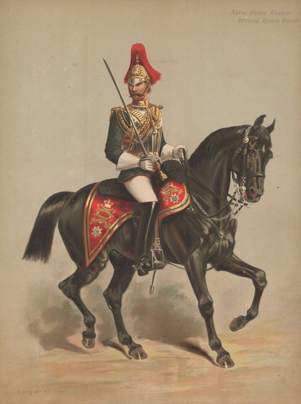 Royal Horse Guards, tiszt, felülvizsgálati parancs alkotó: English School