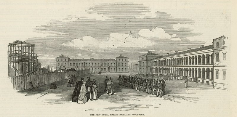 Királyi tengerészlaktanya Woolwichban alkotó: English School