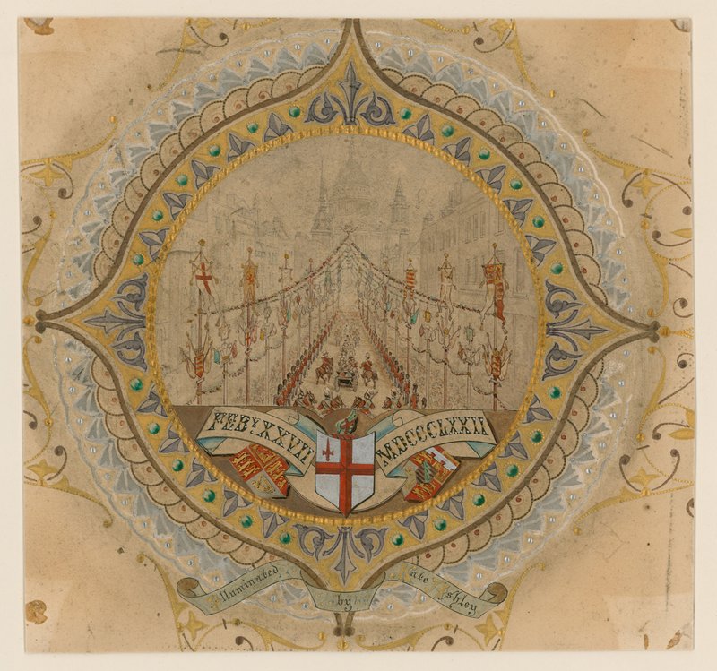 Őfelsége királyi körmenete a londoni Szent Pál-székesegyházban, 1872. február 27. alkotó: English School