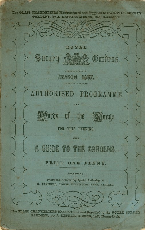 Royal Surrey Gardens alkotó: English School