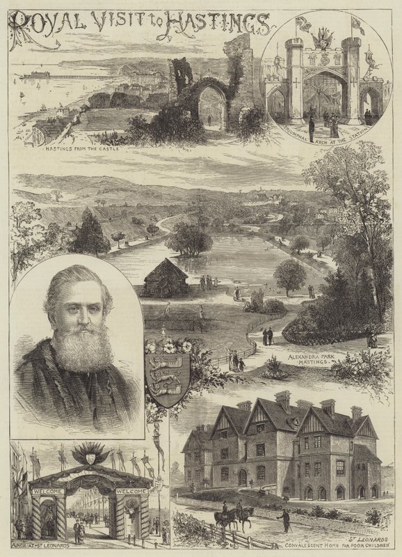 Királyi látogatás Hastingsben (metszet) alkotó: English School
