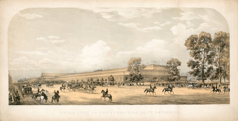 Királyi látogatás a Nagy Kiállításon 1851, Keleti bejárat alkotó: English School