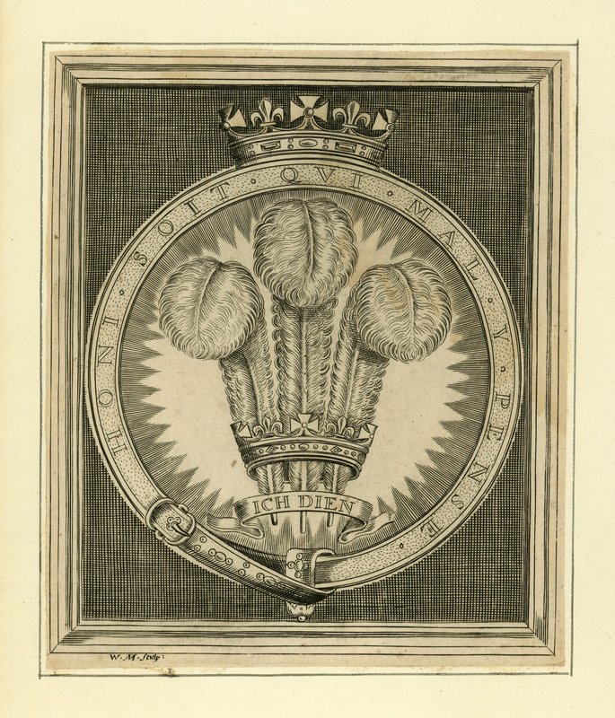 Királyi mottó. Honi Soit Qui Mal Y Pense alkotó: English School