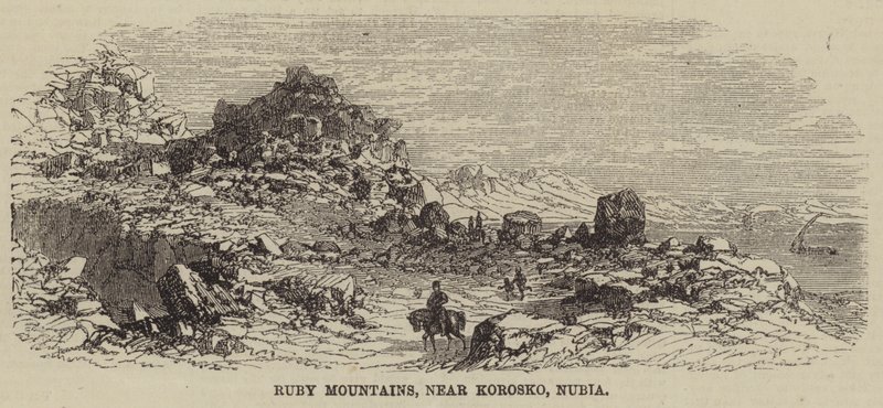 Rubin-hegység, Korosko közelében, Núbia (metszet) alkotó: English School