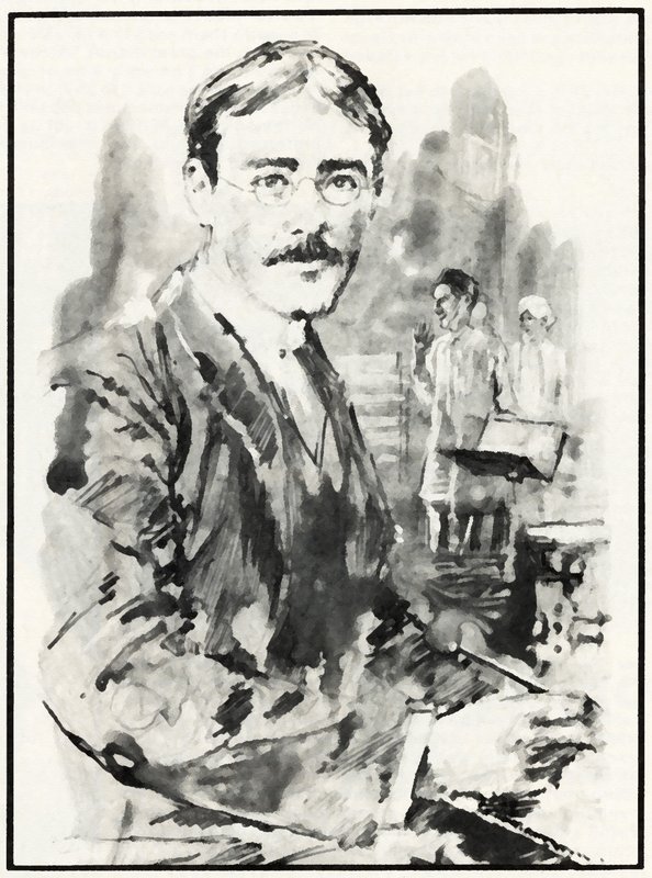 Rudyard Kipling (litho) alkotó: English School