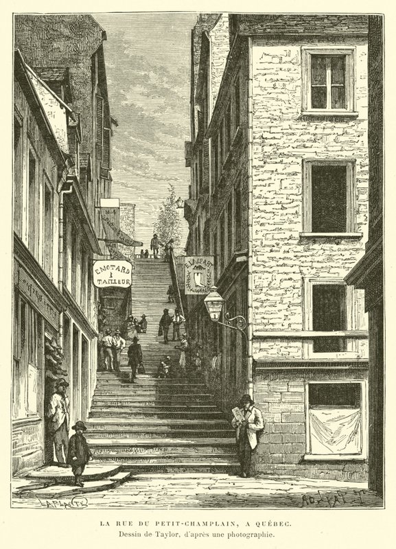 Rue du Petit-Champlain, Quebec City, Kanada alkotó: English School