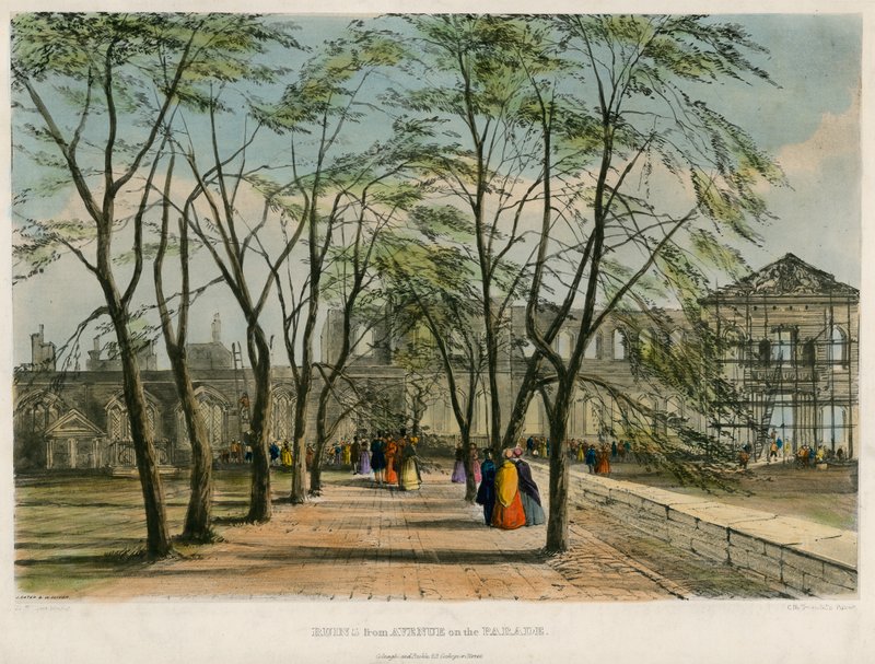 Romok az Avenue on the Parade-ról, Tower of London Fire, 1841 alkotó: English School